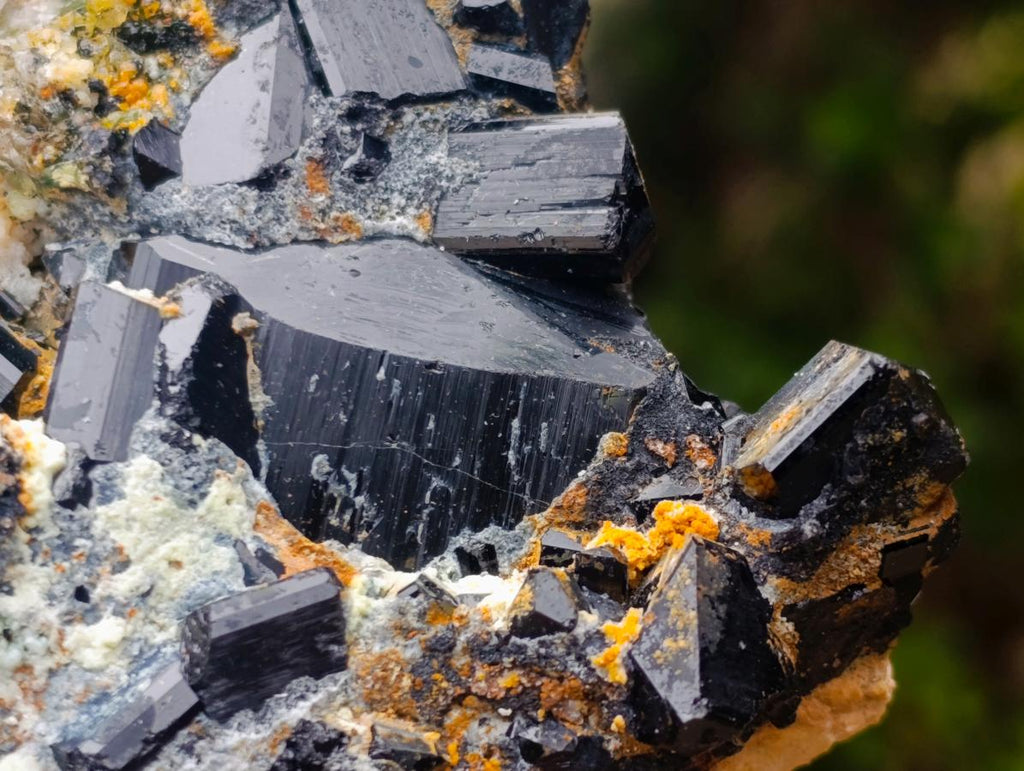 Natural Schorl Black Tourmaline with Smokey Quartz x 48 From Erongo, Namibia - Toprock Gemstones and Minerals 
