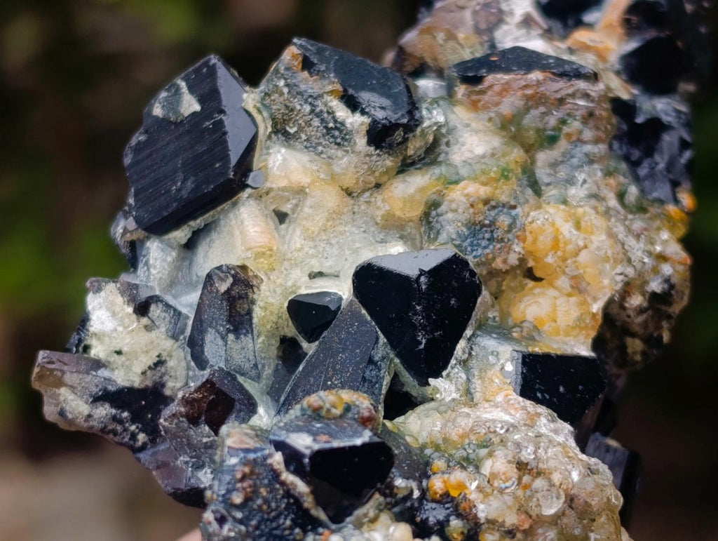 Natural Schorl Black Tourmaline with Smokey Quartz x 48 From Erongo, Namibia - Toprock Gemstones and Minerals 
