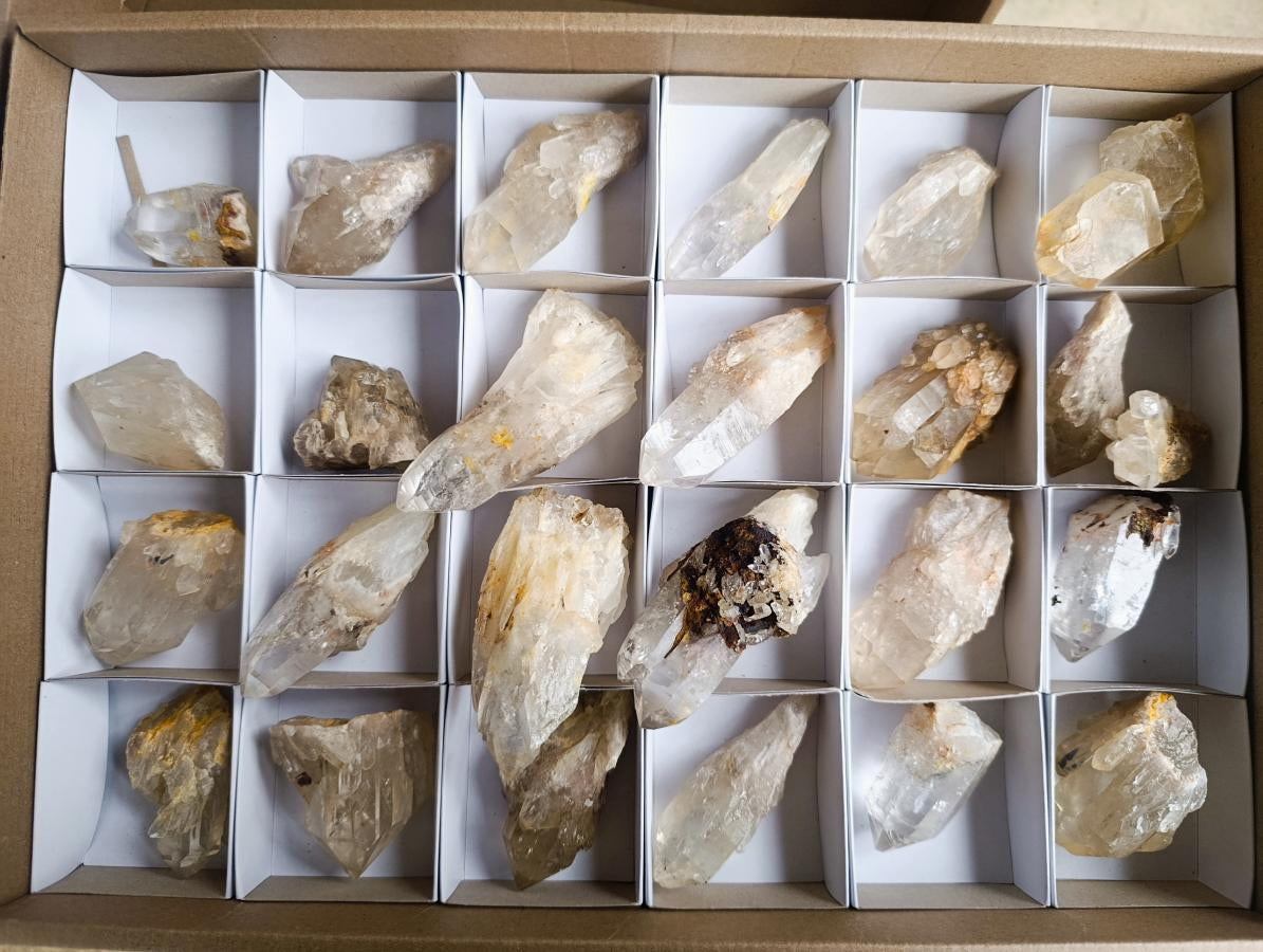 Natural Cascading Luena Quartz Crystals x 26 From Luena, Congo - Toprock Gemstones and Minerals 