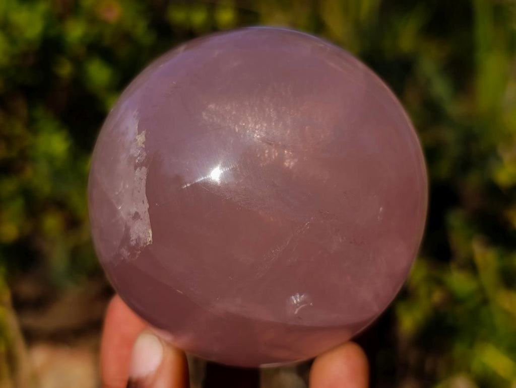 Polished Gemmy Star Rose Quartz Spheres x 3 From Madagascar - Toprock Gemstones and Minerals 