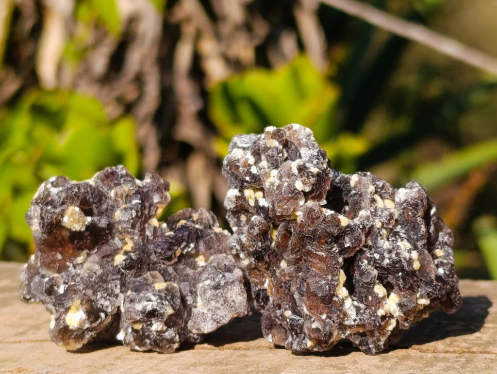 Natural Smokey Fluorite Specimens with Yellow Muscovite Mica x 12 From Erongo, Namibia - Toprock Gemstones and Minerals 