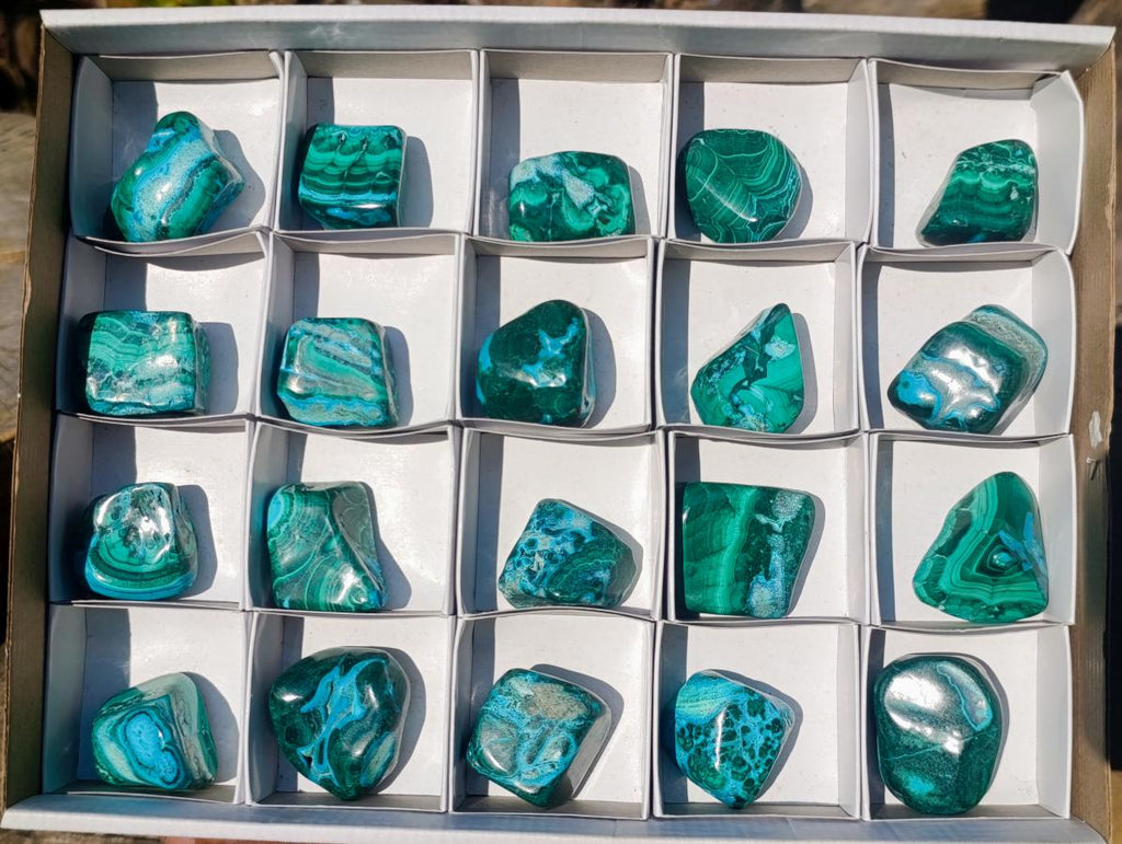 Polished Malacolla Free Forms x 20 From Kulukuluku, Congo - Toprock Gemstones and Minerals 