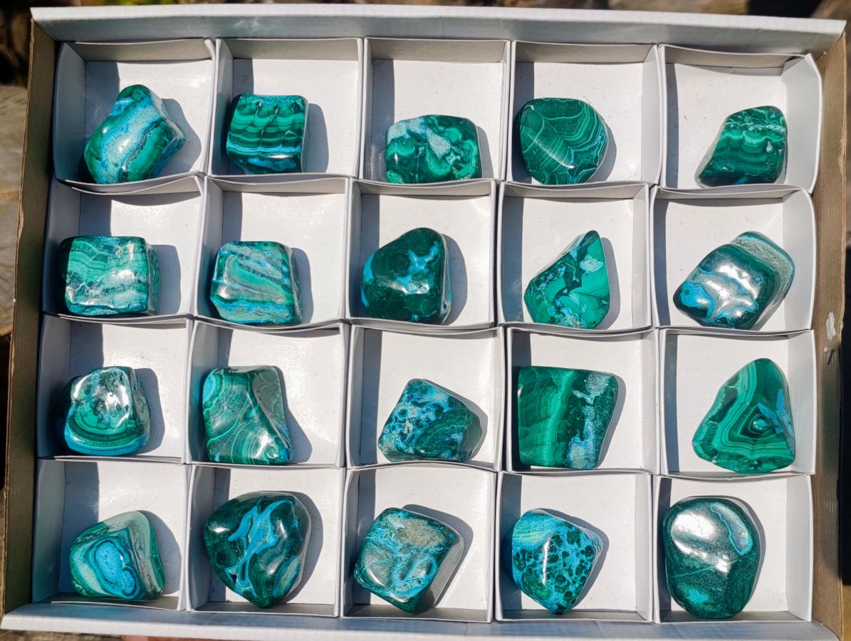 Polished Malacolla Free Forms x 20 From Kulukuluku, Congo - Toprock Gemstones and Minerals 