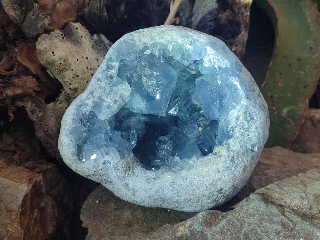 Natural Large Blue Celestite Geode Specimen x 1 From Sakoany, Madagascar - Toprock Gemstones and Minerals 