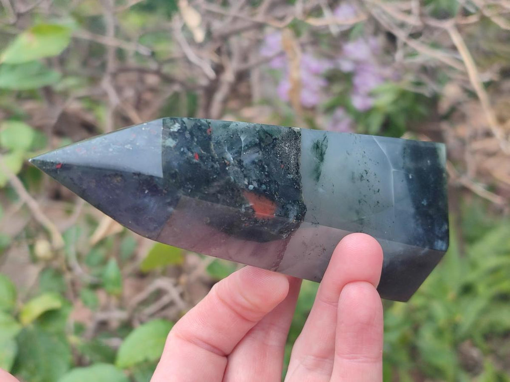 Polished Bloodstone Display Crystals x 2 From Swaziland - Toprock Gemstones and Minerals 