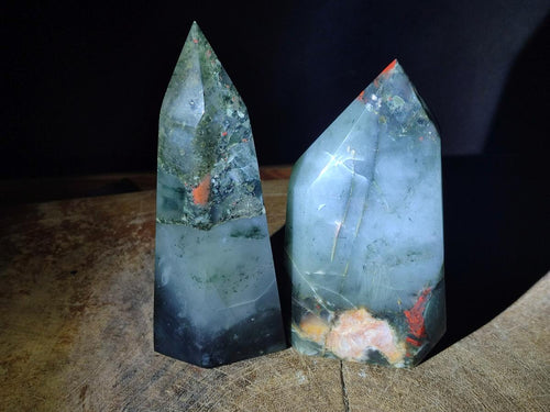 Polished Bloodstone Display Crystals x 2 From Swaziland - Toprock Gemstones and Minerals 