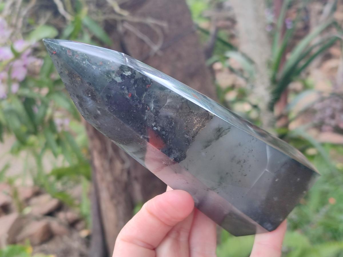 Polished Bloodstone Display Crystals x 2 From Swaziland - Toprock Gemstones and Minerals 
