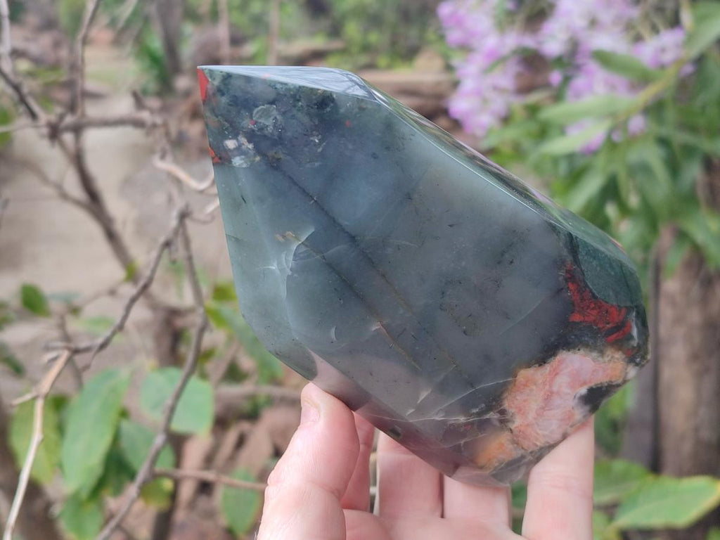 Polished Bloodstone Display Crystals x 2 From Swaziland - Toprock Gemstones and Minerals 