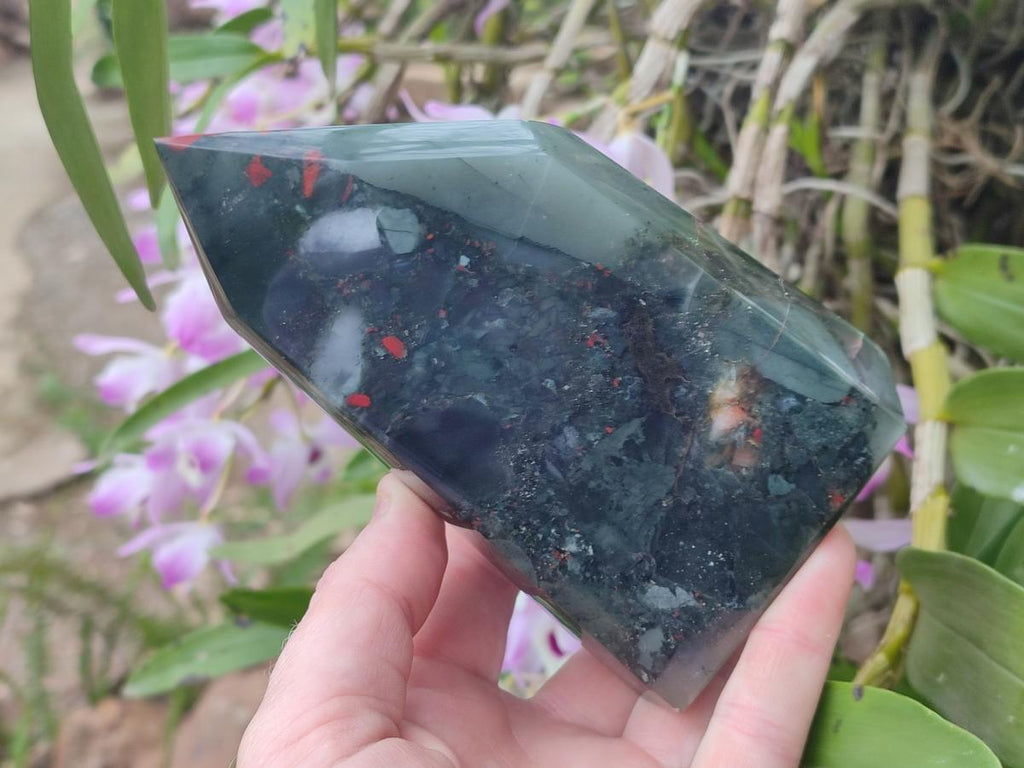 Polished Bloodstone Display Crystals x 2 From Swaziland - Toprock Gemstones and Minerals 