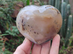 Polished Banded Agate Hearts x 6 From Madagascar - Toprock Gemstones and Minerals 