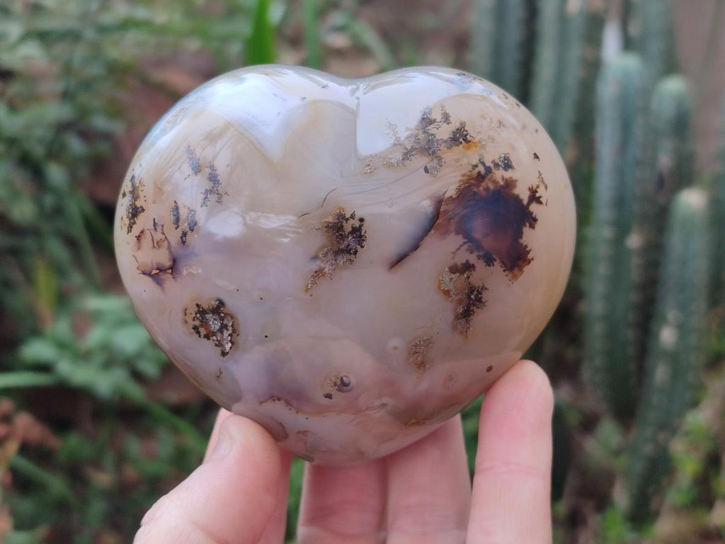 Polished Banded Agate Hearts x 6 From Madagascar - Toprock Gemstones and Minerals 
