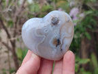 Polished Banded Agate Hearts x 6 From Madagascar - Toprock Gemstones and Minerals 