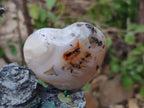 Polished Banded Agate Hearts x 6 From Madagascar - Toprock Gemstones and Minerals 