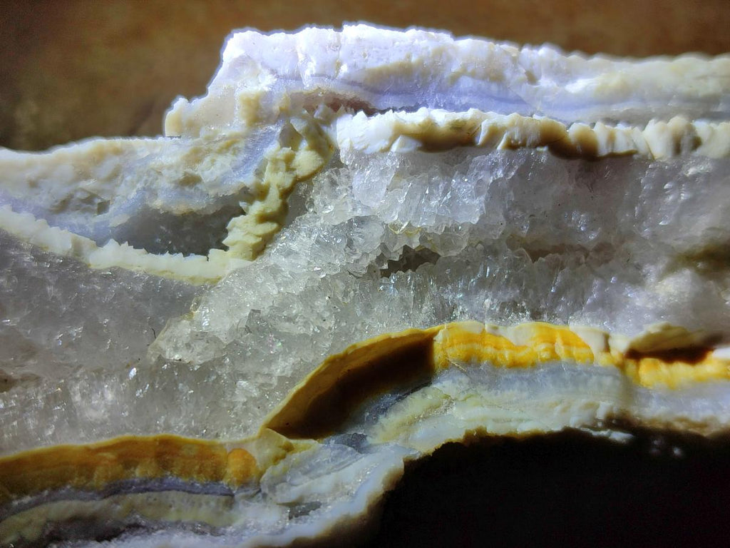 Natural Etched Blue Chalcedony Specimens x 12 From Nsanje, Malawi - Toprock Gemstones and Minerals 