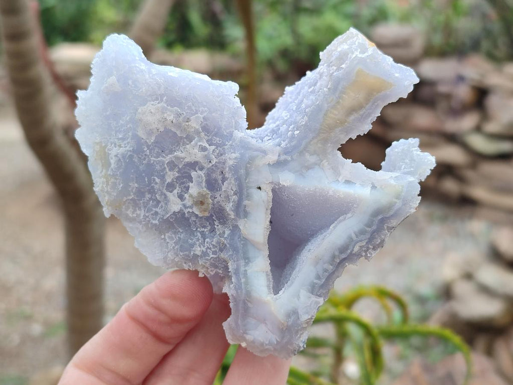 Natural Etched Blue Chalcedony Specimens x 12 From Nsanje, Malawi - Toprock Gemstones and Minerals 