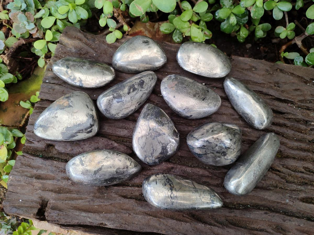Polished Basalt Pharaoh Stone Free Forms x 12 From Iron Duke Mine, Zimbabwe - Toprock Gemstones and Minerals 