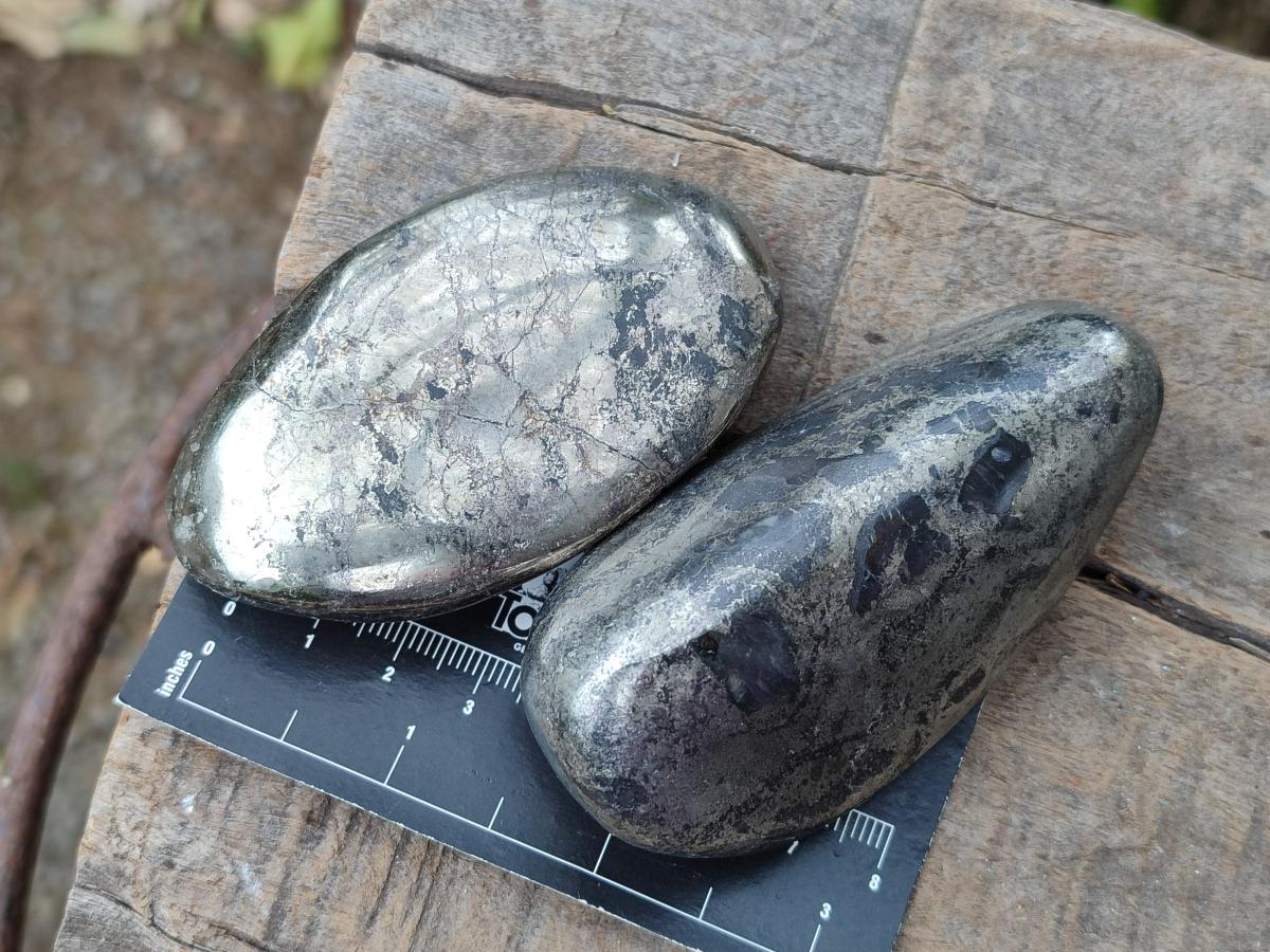 Polished Basalt Pharaoh Stone Free Forms x 12 From Iron Duke Mine, Zimbabwe - Toprock Gemstones and Minerals 