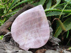 Hand Made Gemmy Rose Quartz Leaf Bowl Carvings x 4 From Madagascar - Toprock Gemstones and Minerals 