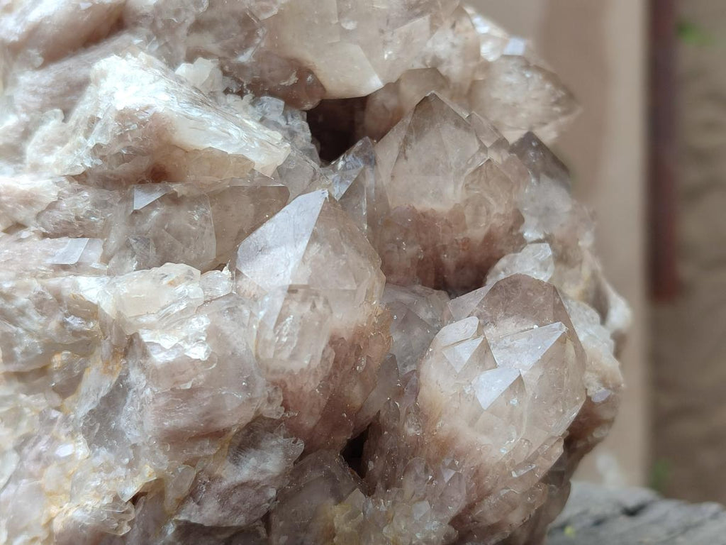 Natural Large Cascading White Phantom Smokey Luena Quartz Cluster x 1 From Luena, Congo - Toprock Gemstones and Minerals 