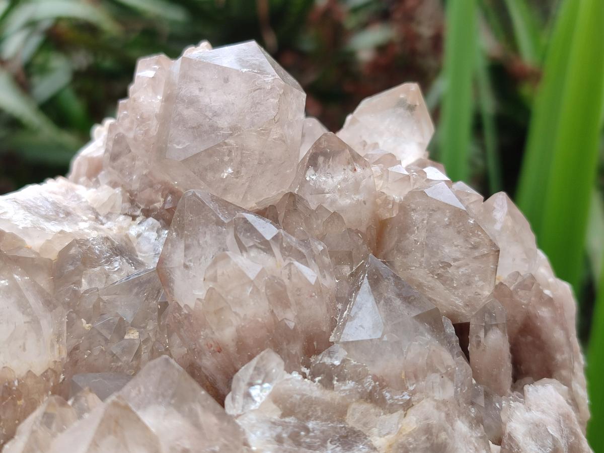 Natural Large Cascading White Phantom Smokey Luena Quartz Cluster x 1 From Luena, Congo - Toprock Gemstones and Minerals 