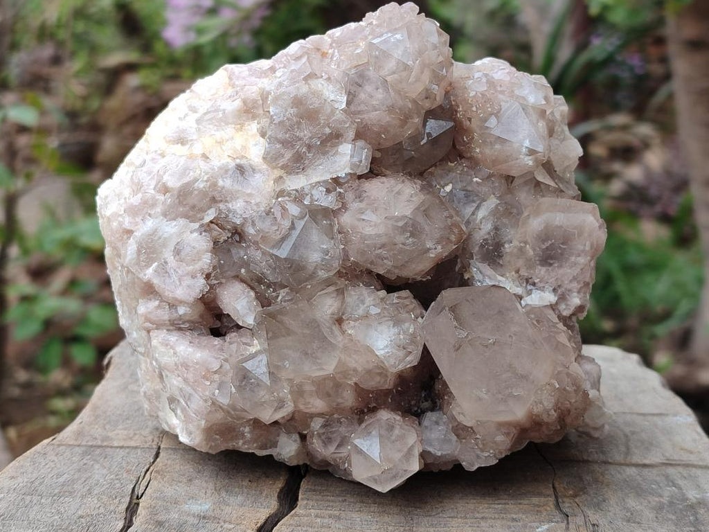Natural Large Cascading White Phantom Smokey Luena Quartz Cluster x 1 From Luena, Congo - Toprock Gemstones and Minerals 