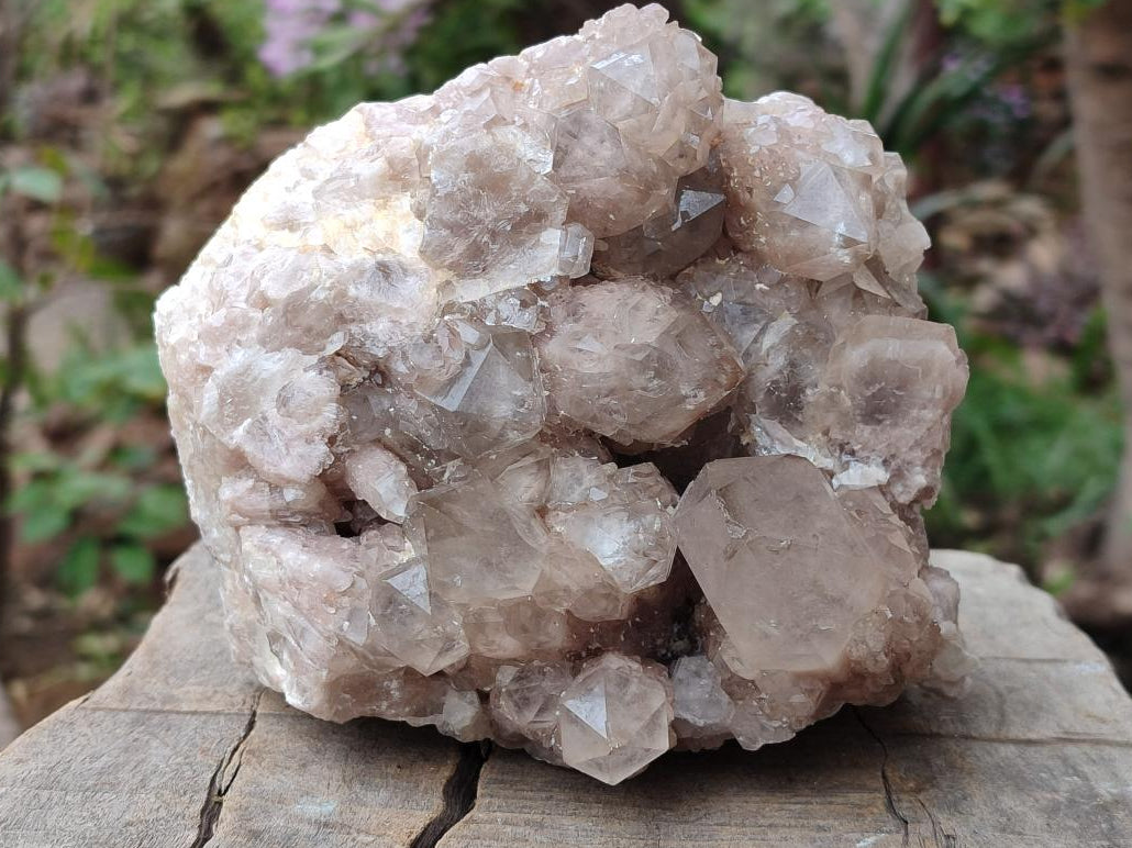 Natural Large Cascading White Phantom Smokey Luena Quartz Cluster x 1 From Luena, Congo - Toprock Gemstones and Minerals 