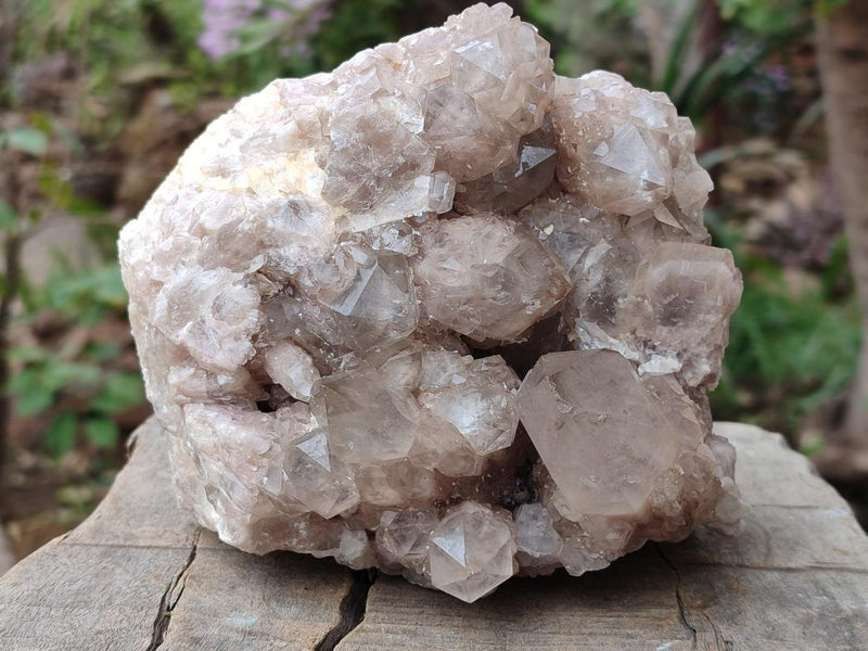 Natural Large Cascading White Phantom Smokey Luena Quartz Cluster x 1 From Luena, Congo - Toprock Gemstones and Minerals 