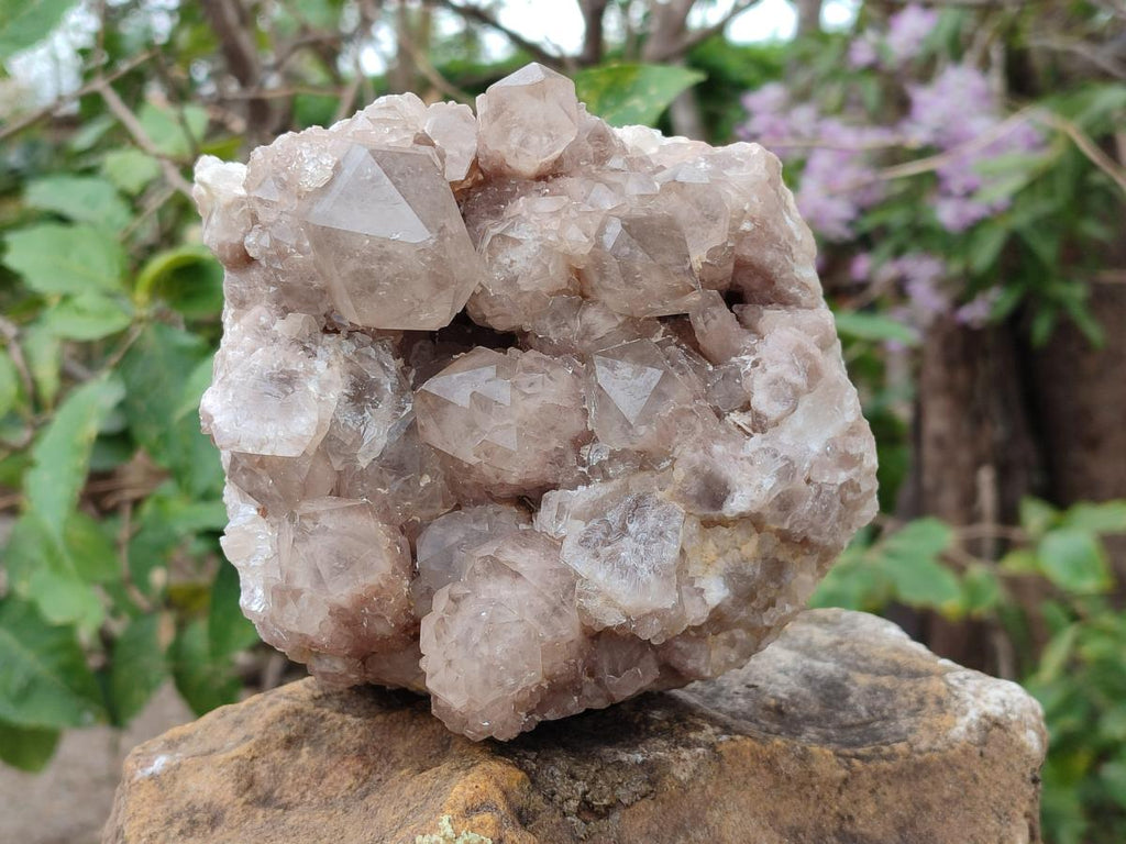 Natural Large Cascading White Phantom Smokey Luena Quartz Cluster x 1 From Luena, Congo - Toprock Gemstones and Minerals 