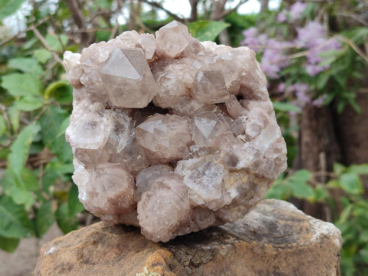 Natural Large Cascading White Phantom Smokey Luena Quartz Cluster x 1 From Luena, Congo - Toprock Gemstones and Minerals 