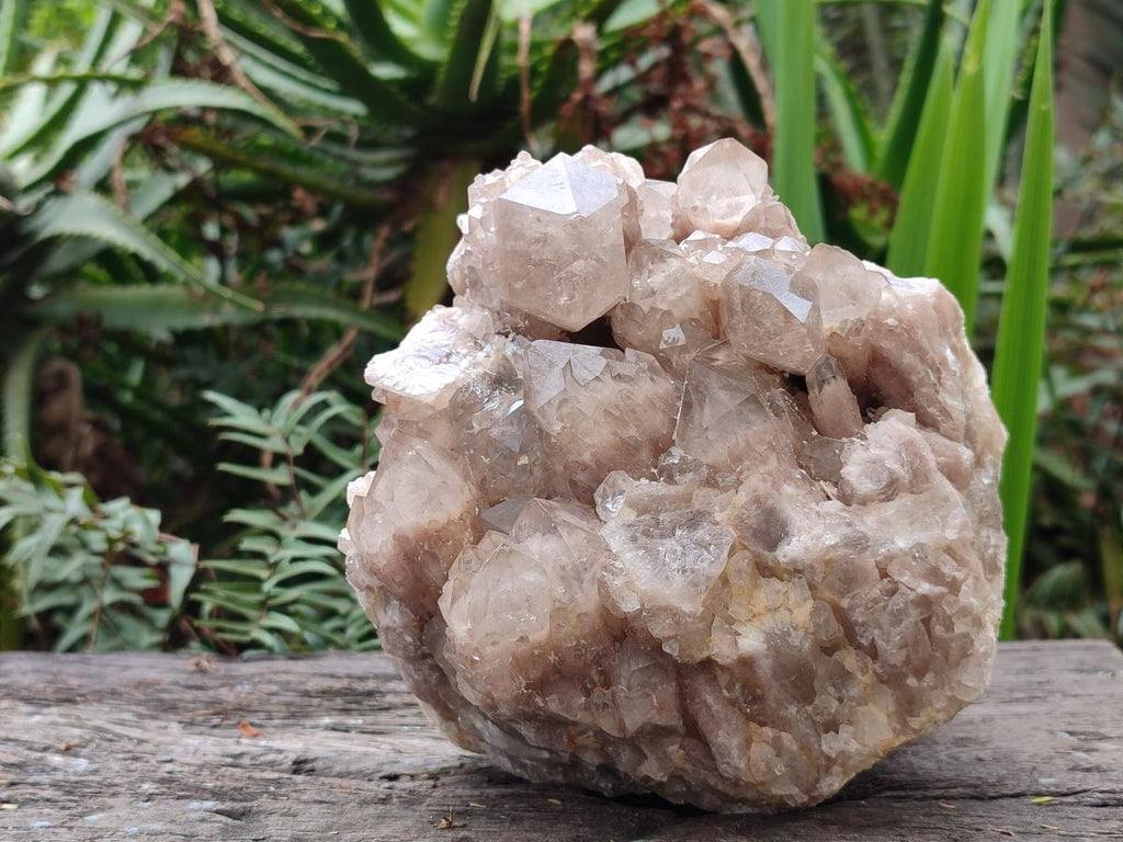 Natural Large Cascading White Phantom Smokey Luena Quartz Cluster x 1 From Luena, Congo - Toprock Gemstones and Minerals 