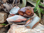 Polished and Natural Mix of Polychrome Jasper Pieces x 4 From Androka, Madagascar - Toprock Gemstones and Minerals 