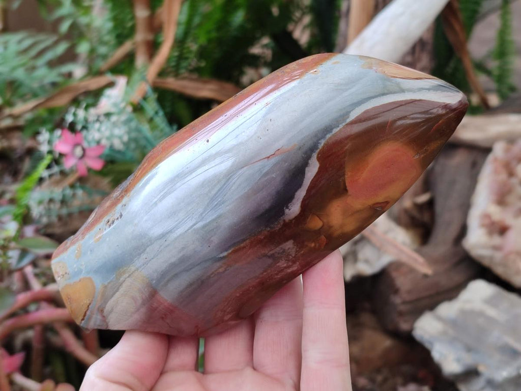 Polished and Natural Mix of Polychrome Jasper Pieces x 4 From Androka, Madagascar - Toprock Gemstones and Minerals 