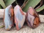 Polished and Natural Mix of Polychrome Jasper Pieces x 4 From Androka, Madagascar - Toprock Gemstones and Minerals 