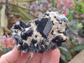 Natural Schorl Black Tourmaline with Associated Minerals x 4 From Erongo, Namibia - Toprock Gemstones and Minerals 