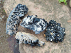 Natural Schorl Black Tourmaline with Associated Minerals x 4 From Erongo, Namibia - Toprock Gemstones and Minerals 