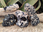 Natural Schorl Black Tourmaline with Associated Minerals x 4 From Erongo, Namibia - Toprock Gemstones and Minerals 