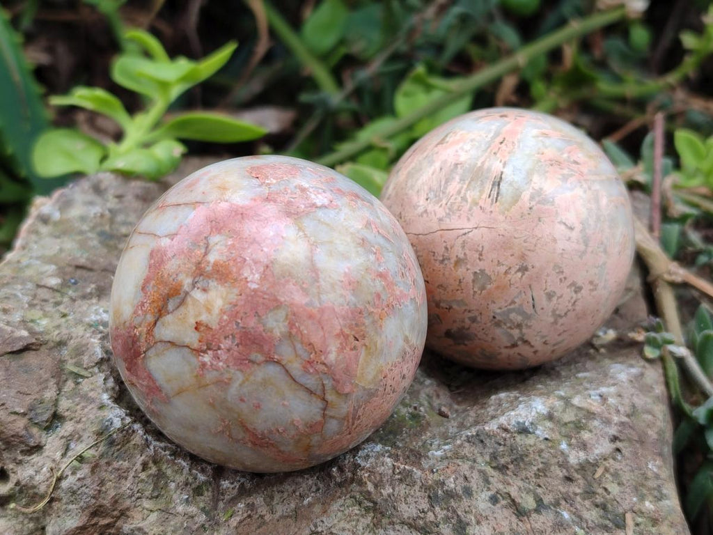 Polished Runestone Feldspar Spheres x 8 From Zimbabwe - Toprock Gemstones and Minerals 