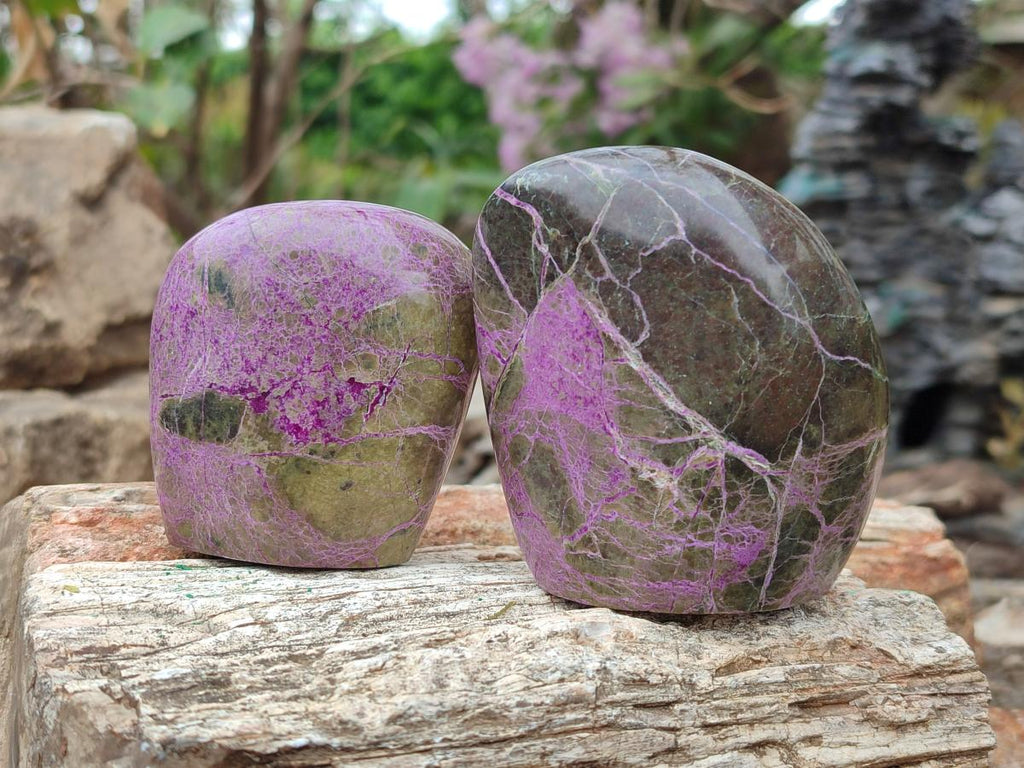 Polished Stichtite Standing Display Pieces x 6 From Barberton, South Africa - Toprock Gemstones and Minerals 