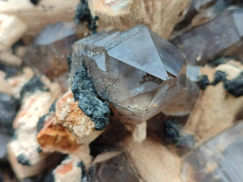 Natural XL Smokey Quartz Specimen with Associated Minerals x 1 From Erongo, Namibia - Toprock Gemstones and Minerals 