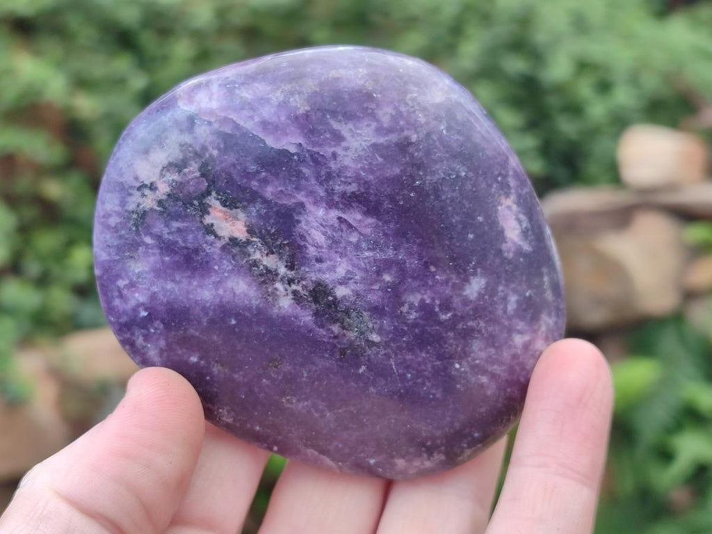 Polished Lepidolite Galets x 12 From Zimbabwe - Toprock Gemstones and Minerals 