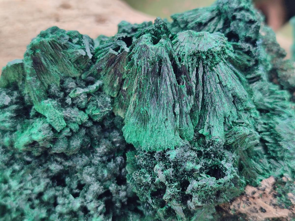 Natural Silky Malachite Specimens x 3 From Kasompe, Congo - Toprock Gemstones and Minerals 