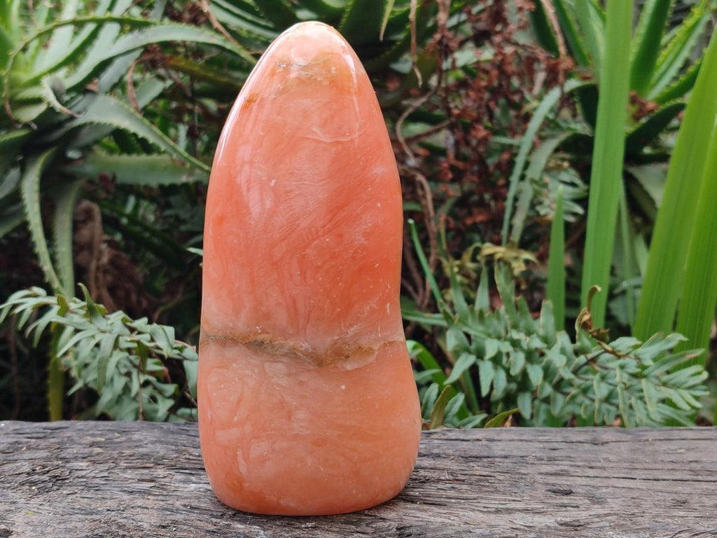 Polished Large Orange Twist Calcite Standing Display Piece x 1 From Maevatanana, Madagascar - Toprock Gemstones and Minerals 
