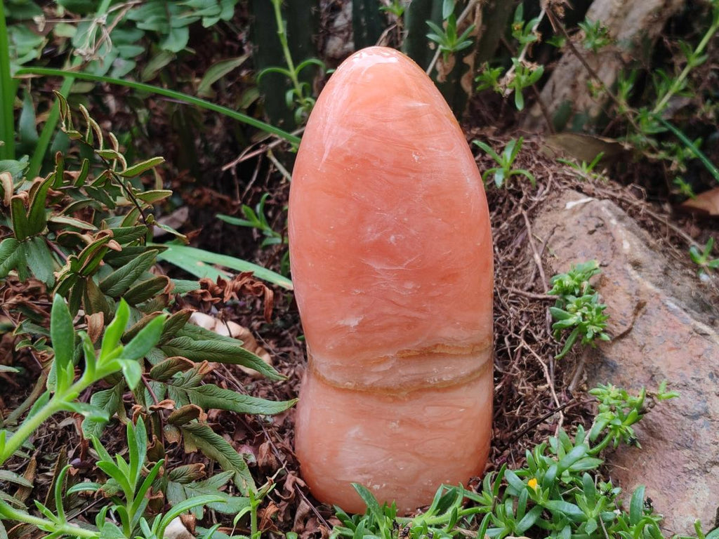 Polished Large Orange Twist Calcite Standing Display Piece x 1 From Maevatanana, Madagascar - Toprock Gemstones and Minerals 