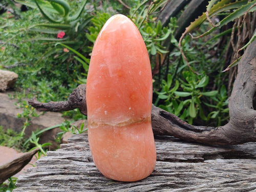 Polished Large Orange Twist Calcite Standing Display Piece x 1 From Maevatanana, Madagascar - Toprock Gemstones and Minerals 