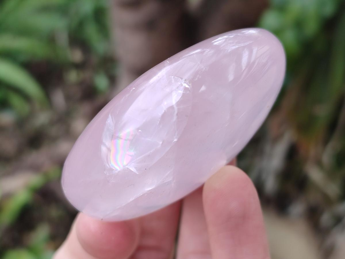 Polished Gemmy Rose Quartz Palm Stones x 12 From Madagascar - Toprock Gemstones and Minerals 
