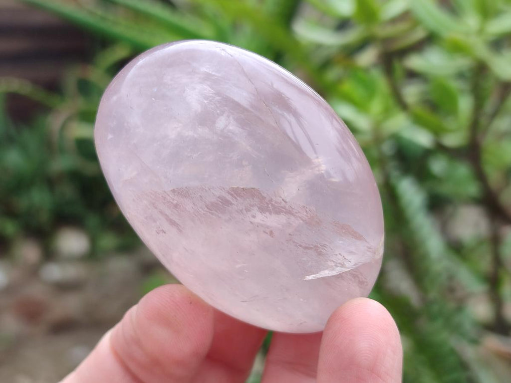 Polished Gemmy Rose Quartz Palm Stones x 12 From Madagascar - Toprock Gemstones and Minerals 