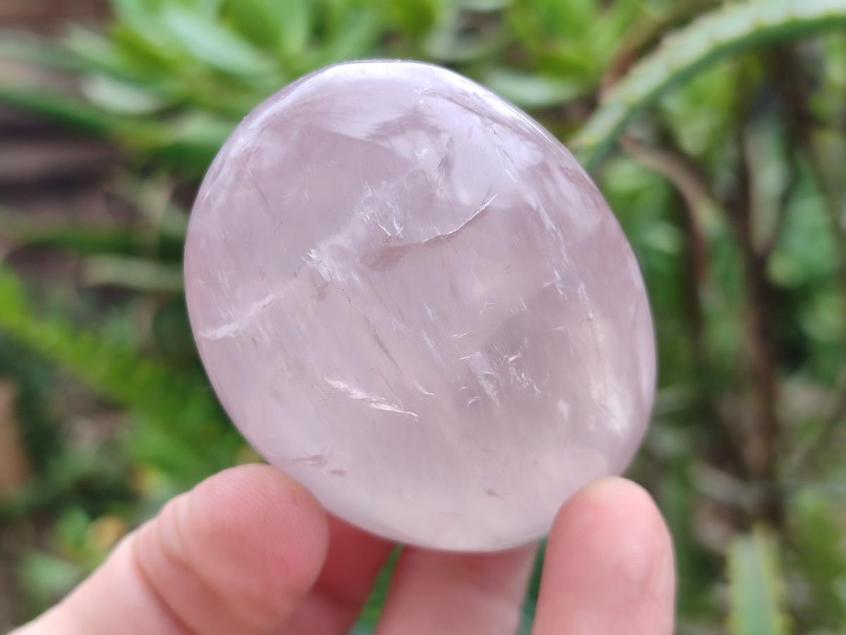 Polished Gemmy Rose Quartz Palm Stones x 12 From Madagascar - Toprock Gemstones and Minerals 