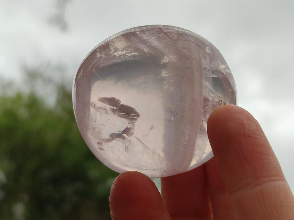 Polished Gemmy Rose Quartz Palm Stones x 12 From Madagascar - Toprock Gemstones and Minerals 