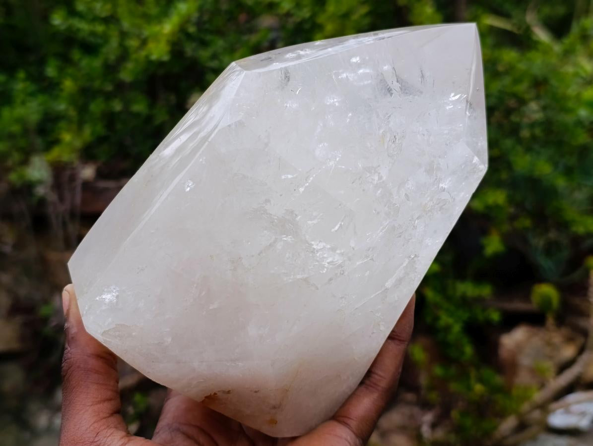 Polished Large Clear Quartz Display Crystal x 1 From Madagascar - Toprock Gemstones and Minerals 