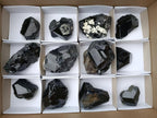 Natural Schorl Black Tourmaline Specimens x 12 From Erongo, Namibia - Toprock Gemstones and Minerals 
